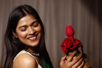 self love, Gift , Couple gift, Cute gift for girlfriend , cute gift, Girl Holding Rose in her hand 