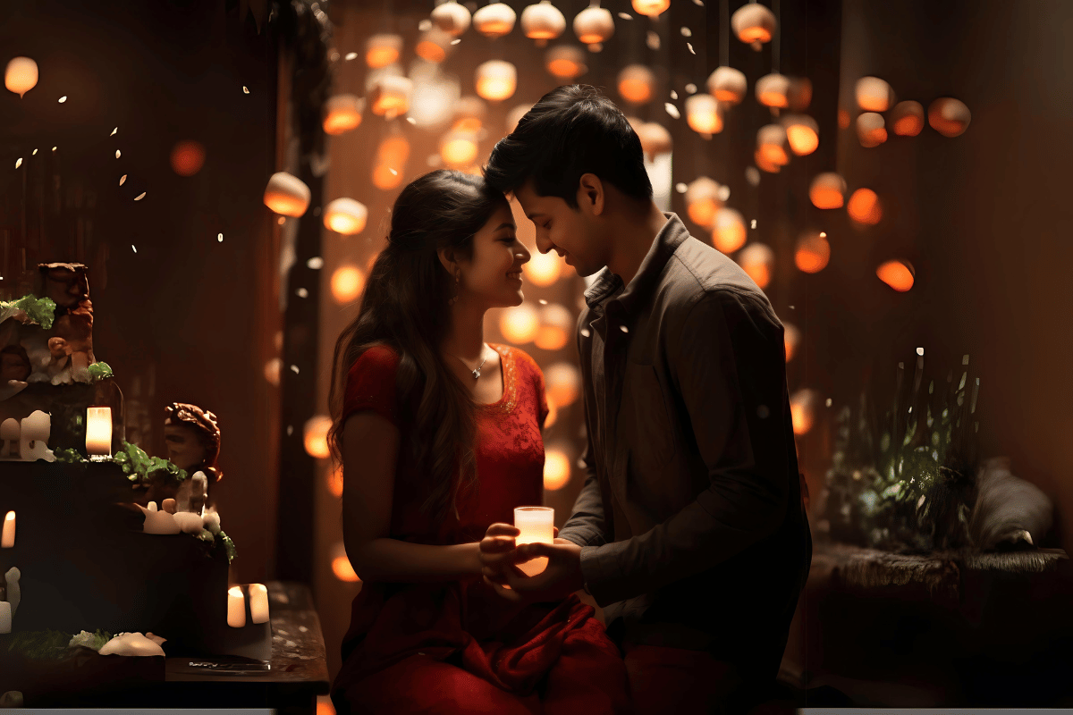 Couple enjoying a playful and intimate first date, setting the stage for an unforgettable night. Tips for creating a comfortable vibe, clear communication, and mastering foreplay for memorable first date experiences.