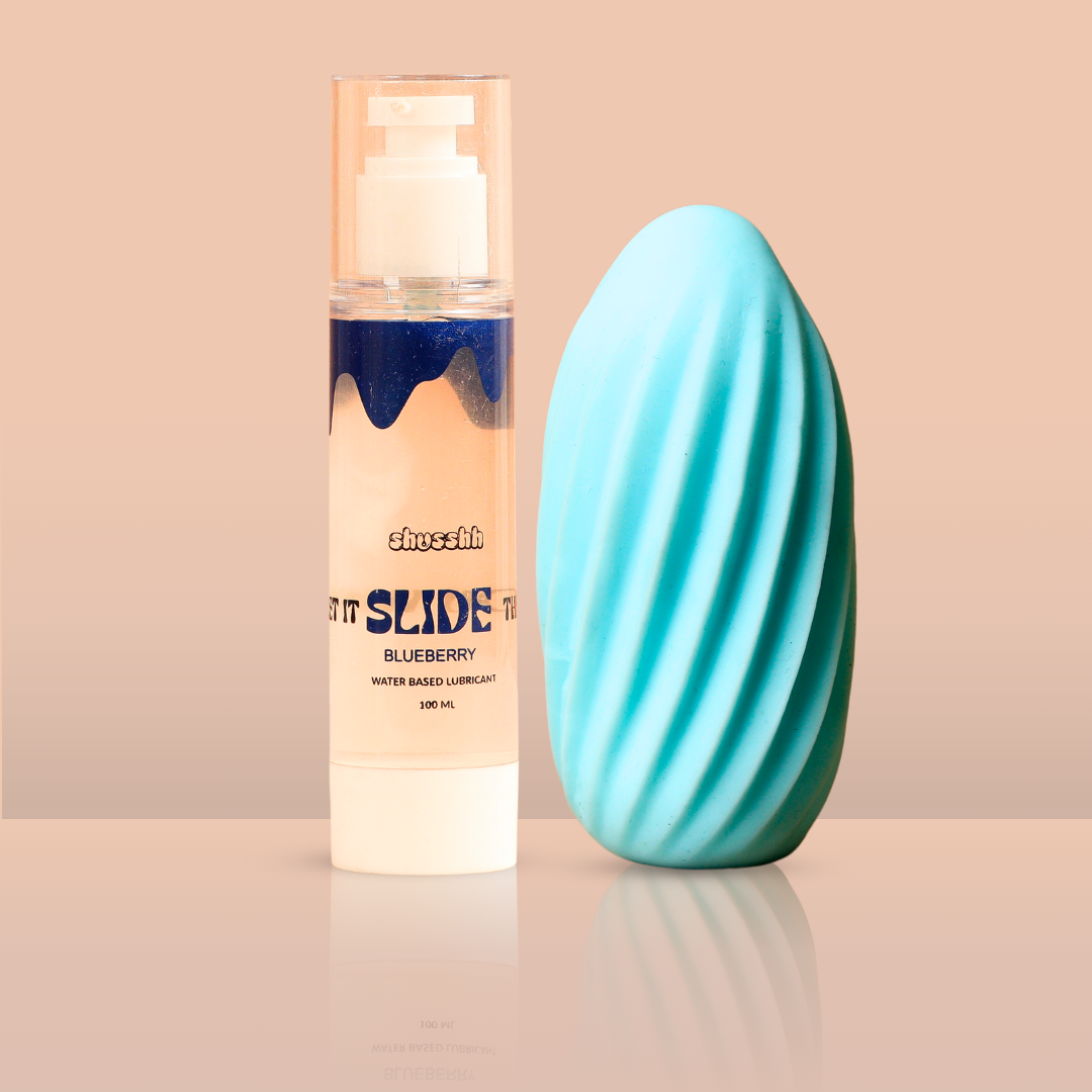 Buy Khalifa Love Combo India – Fap stroker and blueberry lube on display