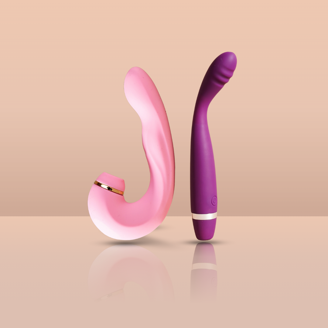 Buy Super O’s Massager Combo India featuring two ergonomic massagers in pink and purple.